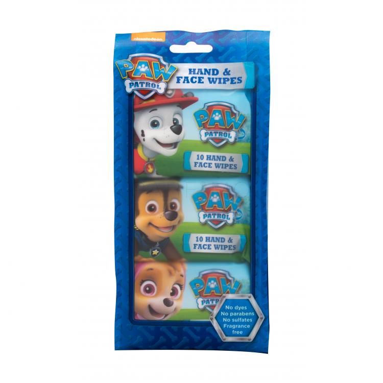 Nickelodeon Paw Patrol Hand &amp; Face Wipes Șervețele faciale pentru copii 30 buc