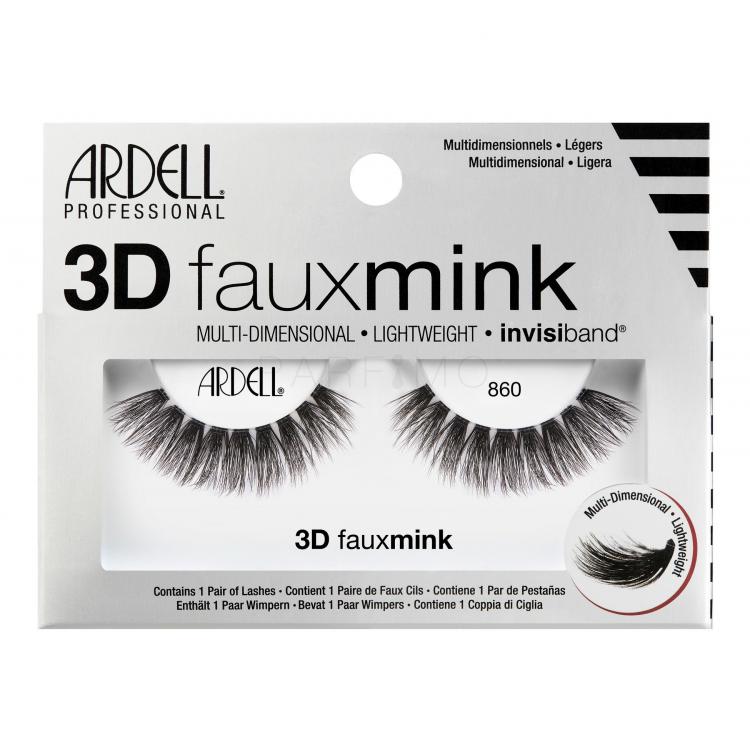 Ardell 3D Faux Mink 860 Gene false pentru femei 1 buc Nuanţă Black