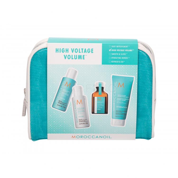 Moroccanoil Volume Set cadou sampon 70 ml +balsam 70 ml + ulei de par 25 ml + Masca de par 75 ml + geanta