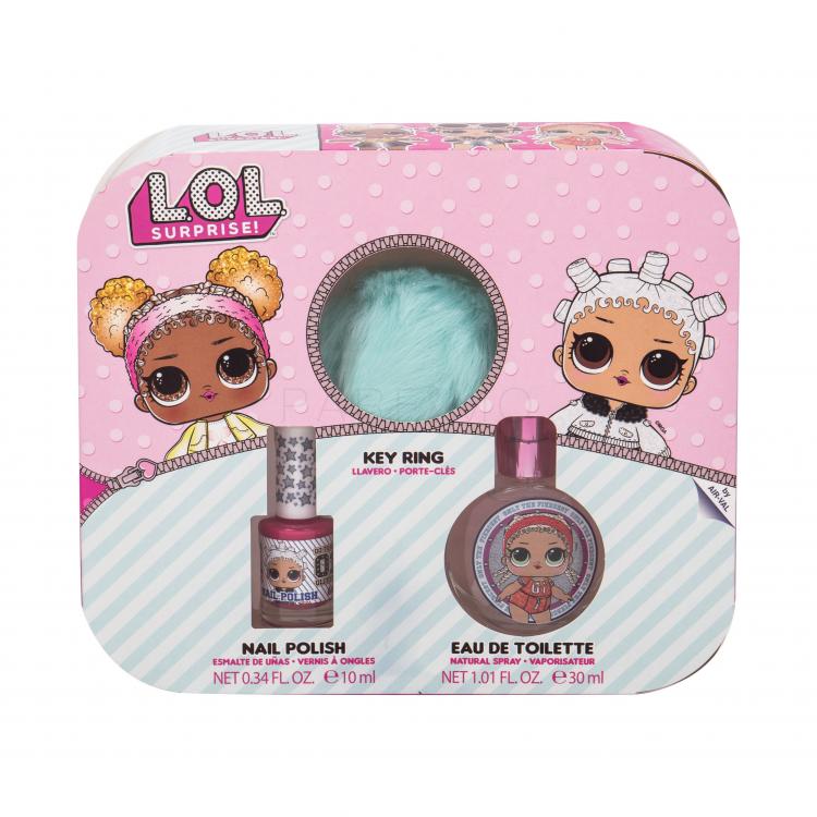 EP Line L.O.L. Surprise Set cadou apa de toaleta 30 ml + lac de unghii 10 ml + breloc