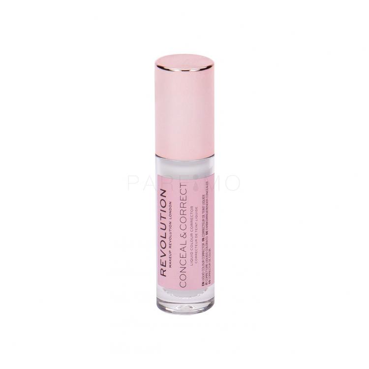 Makeup Revolution London Conceal &amp; Correct Anticearcăn pentru femei 4 g Nuanţă C0 White