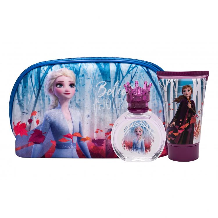 Disney Frozen II Set cadou edt 50 ml + Gel de dus 100 ml + geanta de cosmetice