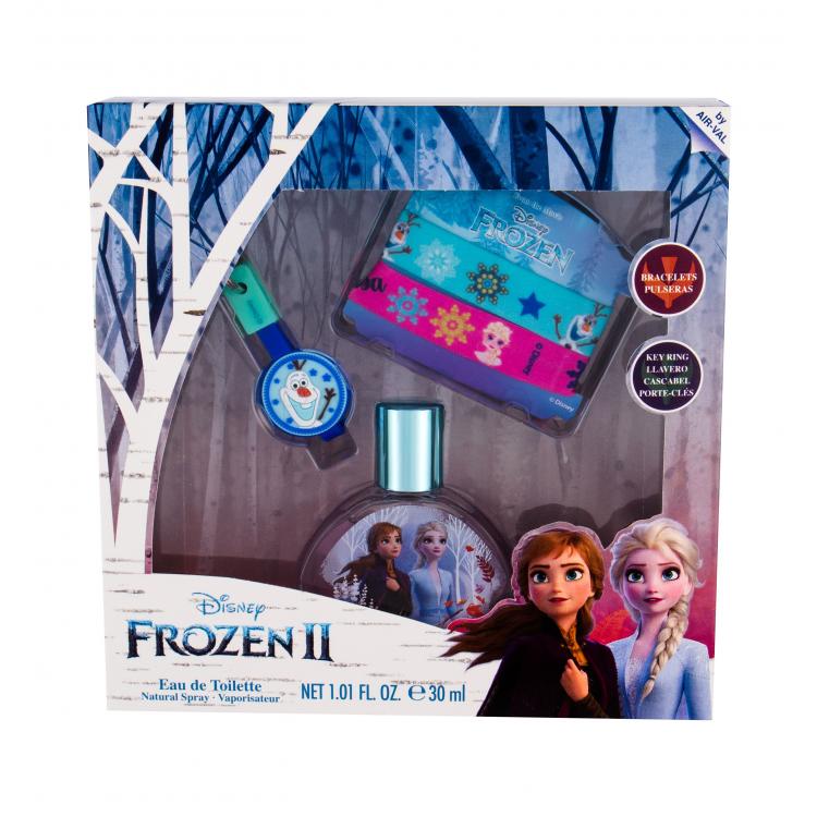 Disney Frozen II Set cadou apa de toaleta 30 ml + breloc + bratara textila 2 buc