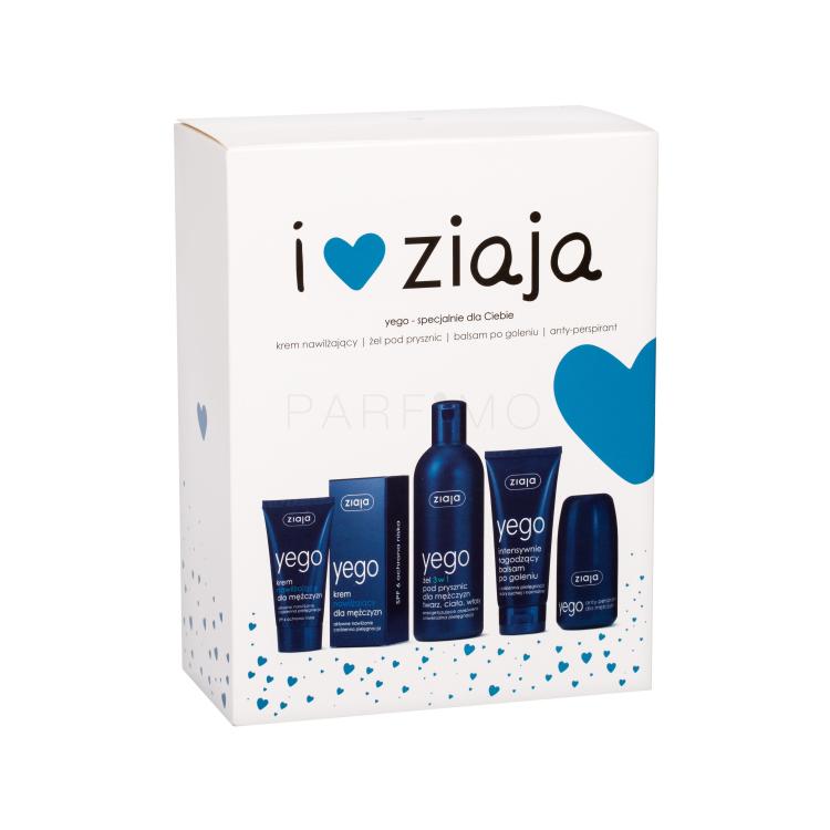 Ziaja Men (Yego) Set cadou gel de dus 3 in 1 300 ml + crema hidratanta SPF6 50 ml + balsam dupa ras 75 ml + antiperspirant 60 ml Cutie cu defect