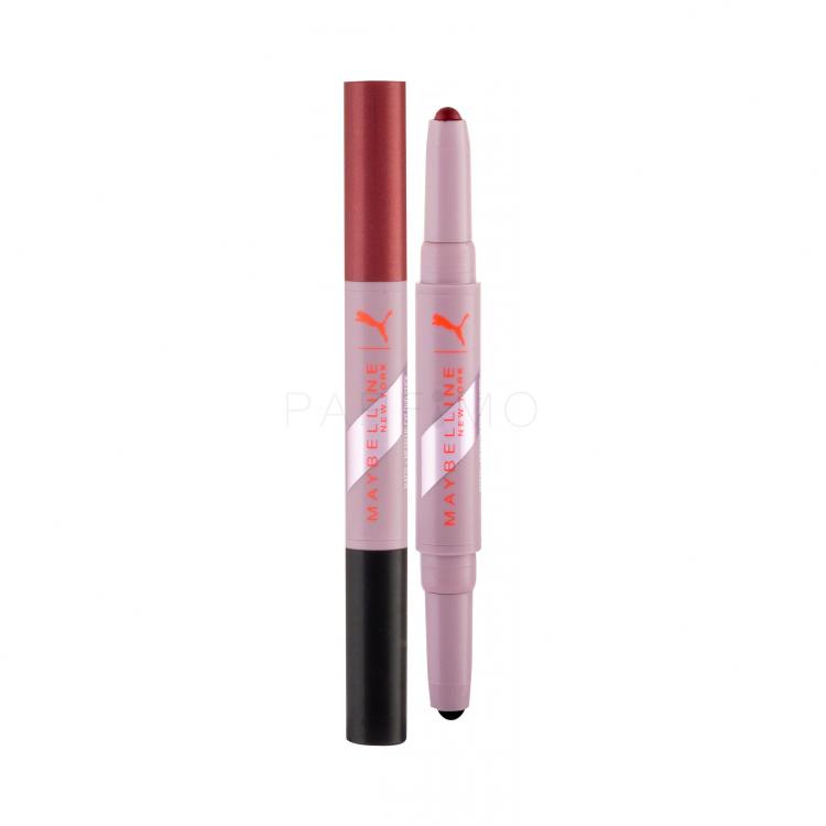 Maybelline Puma X Maybelline Matte + Metallic Eye Duo Stick Fard de pleoape pentru femei 1,65 g Nuanţă 04 Goals + Courage