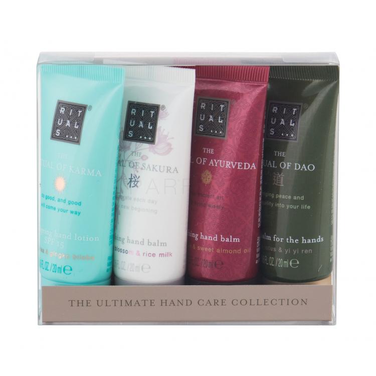 Rituals The Ultimate Hand Care Collection Set cadou crema de maini SPF15 20 ml + crema de maini Sakura 20 ml +crema de maini Ayurveda 20 ml + crema de maini Dao 20 ml