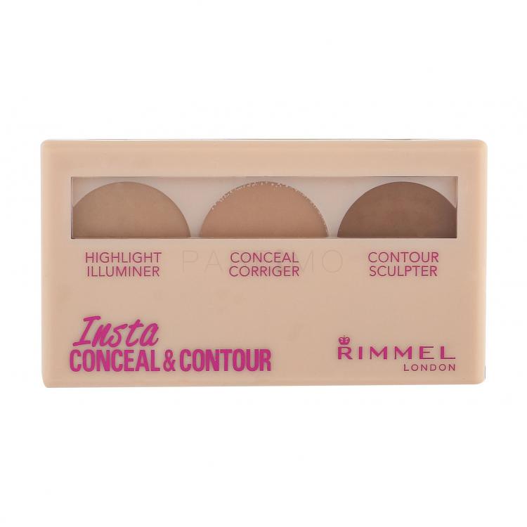 Rimmel London Insta Conceal &amp; Contour Konturovací paletka pentru femei 8,4 g Nuanţă 020 Medium