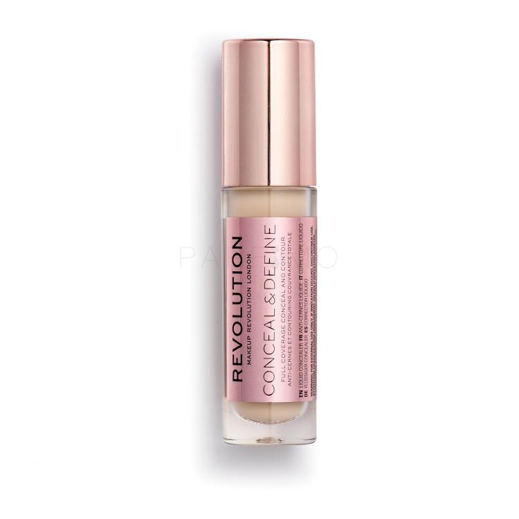 Makeup Revolution London Conceal &amp; Define Anticearcăn pentru femei 4 g Nuanţă C2.5