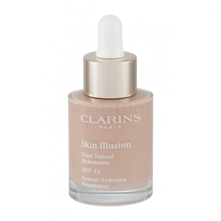 Clarins Skin Illusion Natural Hydrating SPF15 Fond de ten pentru femei 30 ml Nuanţă 109 Wheat