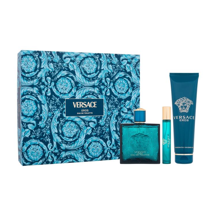 Versace Eros Set cadou apa de toaleta 100 ml + apa de toaleta 10 ml + gel de dus 150 ml