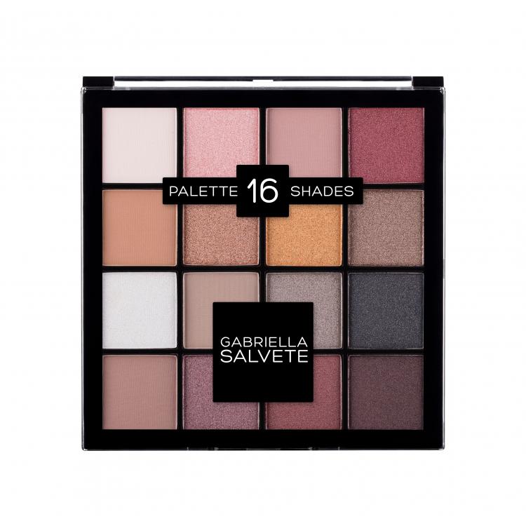 Gabriella Salvete Palette 16 Shades Fard de pleoape pentru femei 20,8 g Nuanţă 02 Pink