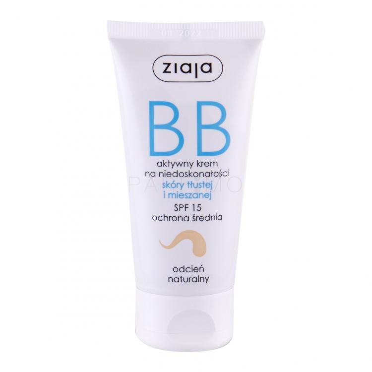 Ziaja BB Cream Oily and Mixed Skin SPF15 Cremă BB pentru femei 50 ml Nuanţă Natural