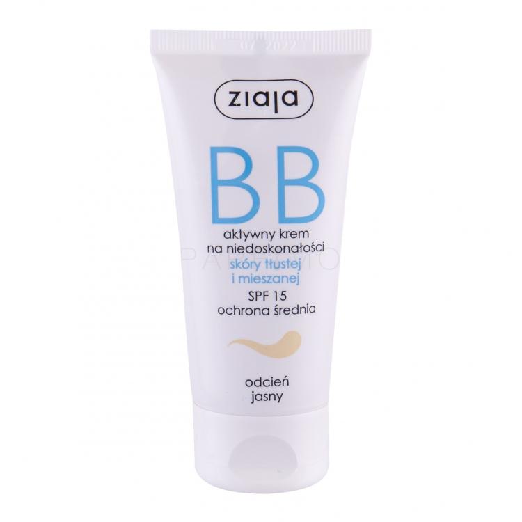 Ziaja BB Cream Oily and Mixed Skin SPF15 Cremă BB pentru femei 50 ml Nuanţă Light