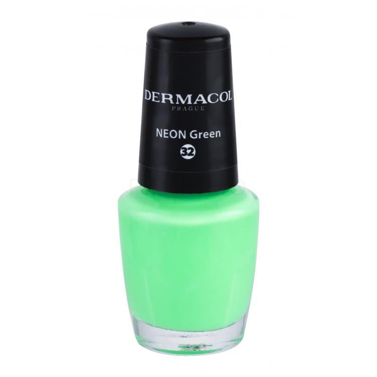 Dermacol Neon Lac de unghii pentru femei 5 ml Nuanţă 32 Neon Green