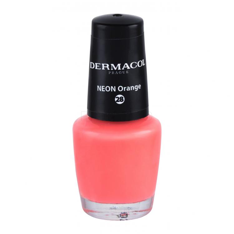 Dermacol Neon Lac de unghii pentru femei 5 ml Nuanţă 28 Neon Orange