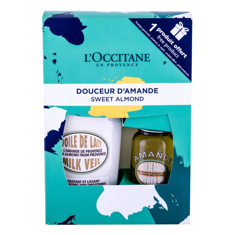 L&#039;Occitane Almond (Amande) Set cadou loțiune de corp 240 ml + ulei de duș 75 ml