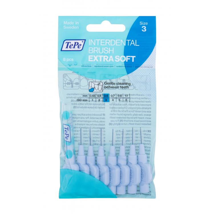 TePe Extra Soft 0,6 mm Periuțe interdentare 8 buc