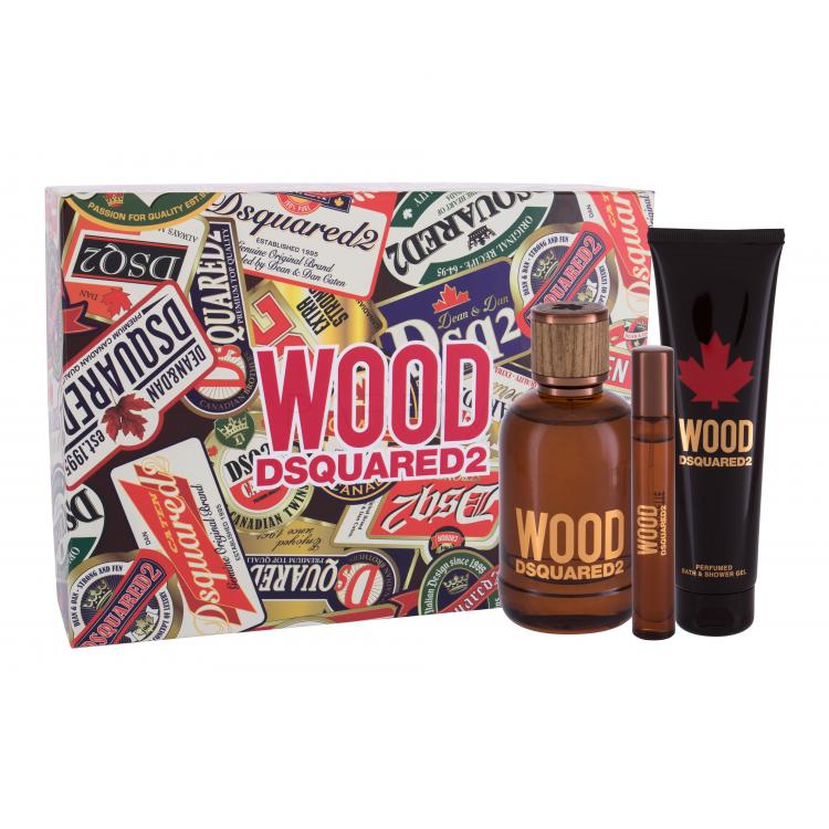 Dsquared2 Wood Set cadou apa de toaleta 100 ml + gel de dus 150 ml + apa de toaleta  10 ml