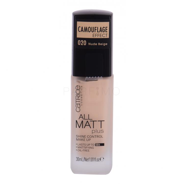 Catrice All Matt Plus Fond de ten pentru femei 30 ml Nuanţă 020 Nude Beige