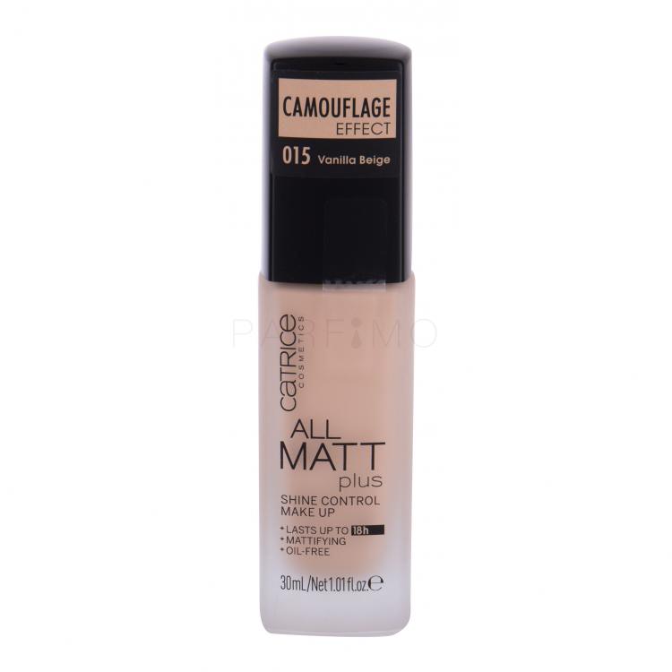 Catrice All Matt Plus Fond de ten pentru femei 30 ml Nuanţă 015 Vanilla Beige