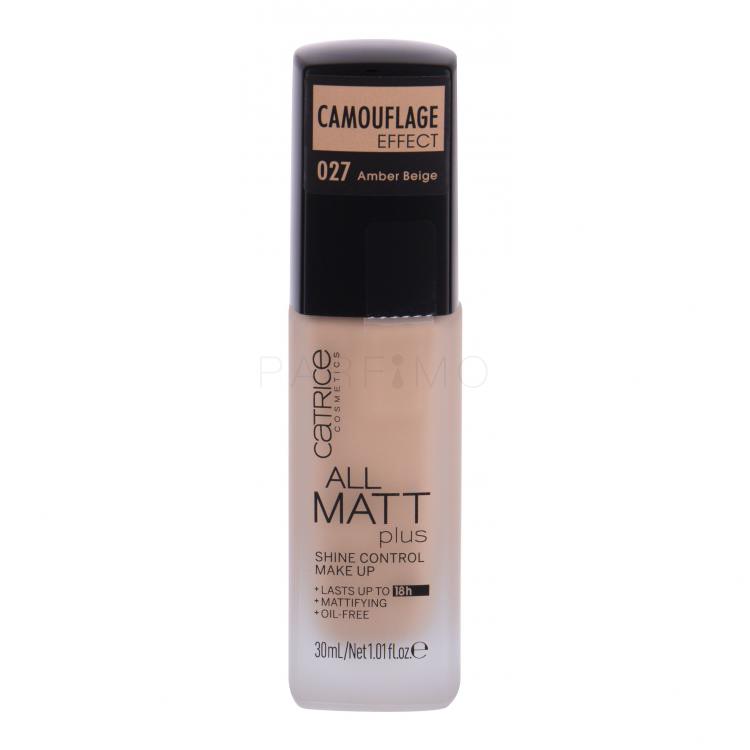 Catrice All Matt Plus Fond de ten pentru femei 30 ml Nuanţă 027 Amber Beige