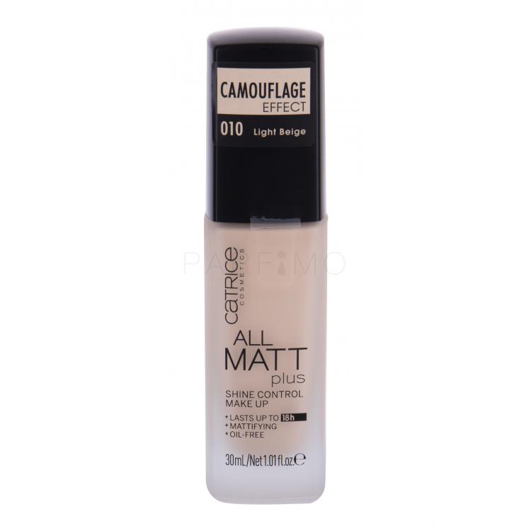 Catrice All Matt Plus Fond de ten pentru femei 30 ml Nuanţă 010 Light Beige