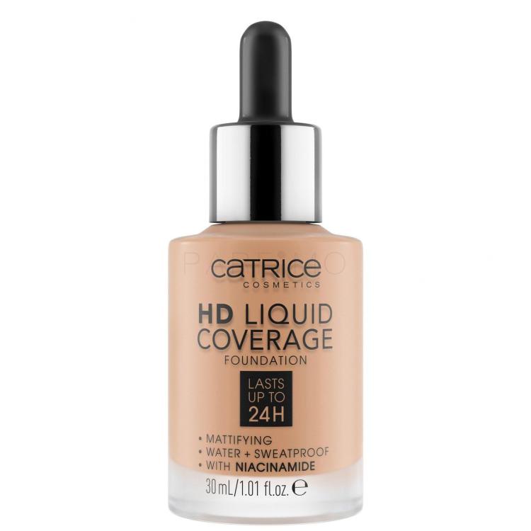 Catrice HD Liquid Coverage 24H Fond de ten pentru femei 30 ml Nuanţă 040 Warm Beige