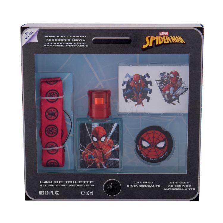 Marvel Spiderman Set Set cadou apa de toaleta 30 ml + abtibild + breloc + husa de mobil