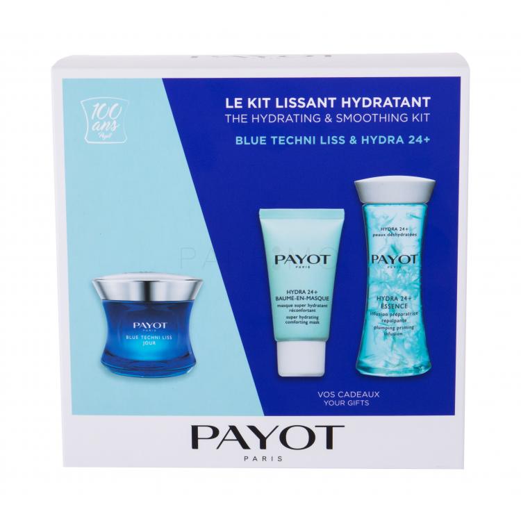 PAYOT Blue Techni Liss Jour Set cadou crema de zi 50 ml + mască de față Hydra 24+ 15 ml + emulsie hidratanta Hydra 24+ 125 ml