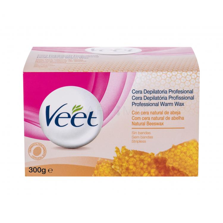 Veet Professional Warm Wax Natural Beeswax Stripless Depilare pentru femei 300 g