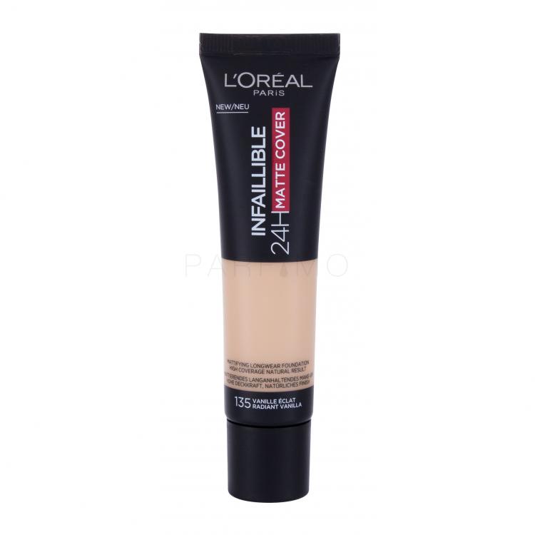 L&#039;Oréal Paris Infaillible 24H Matte Cover Fond de ten pentru femei 30 ml Nuanţă 135 Radiant Vanilla