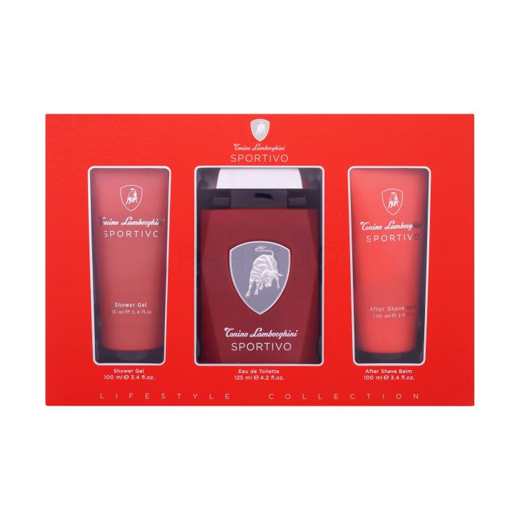 Lamborghini Sportivo Set cadou apă de toaletă 125 ml + gel de duș 100 ml + balsam dupa bărbierit 100 ml