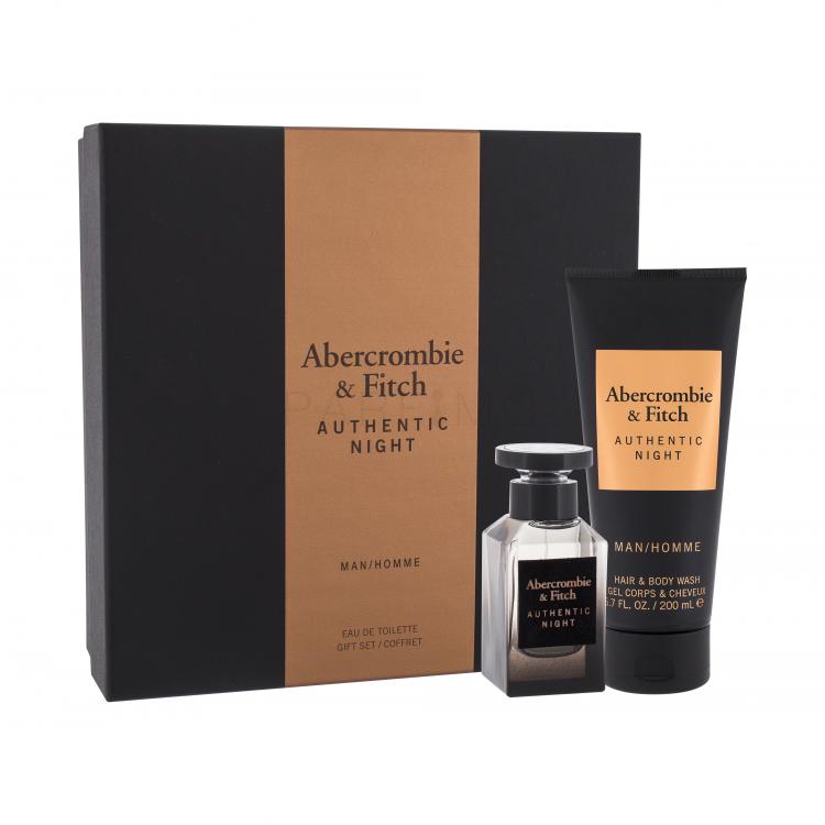 Abercrombie &amp; Fitch Authentic Night Set cadou apă de toaletă 50 ml + gel de duș 200 ml