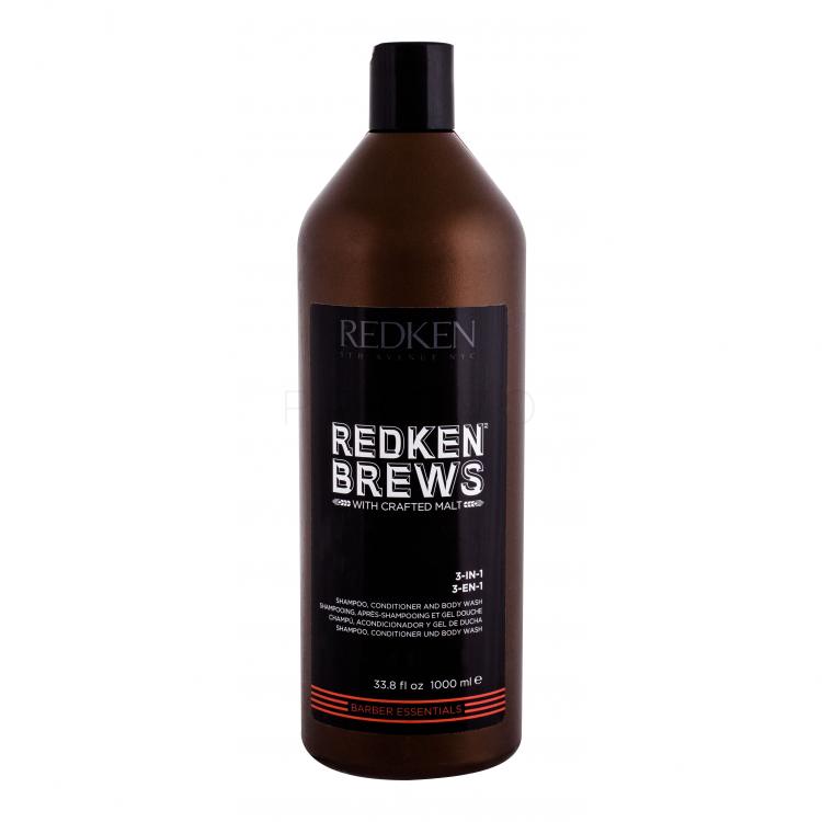 Redken Brews 3-In-1 Șampon pentru bărbați 1000 ml