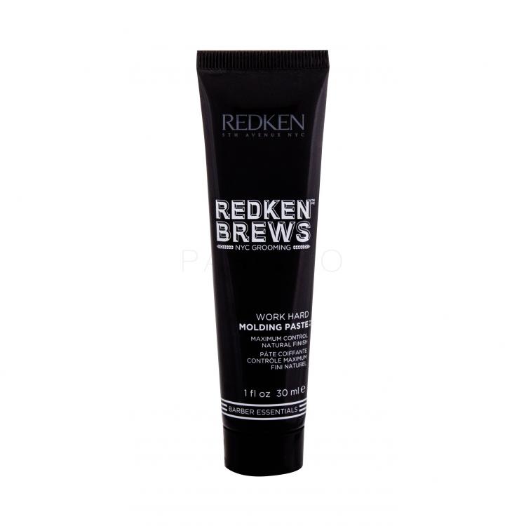 Redken Brews Hard Molding Paste Ceară de păr pentru bărbați 30 ml