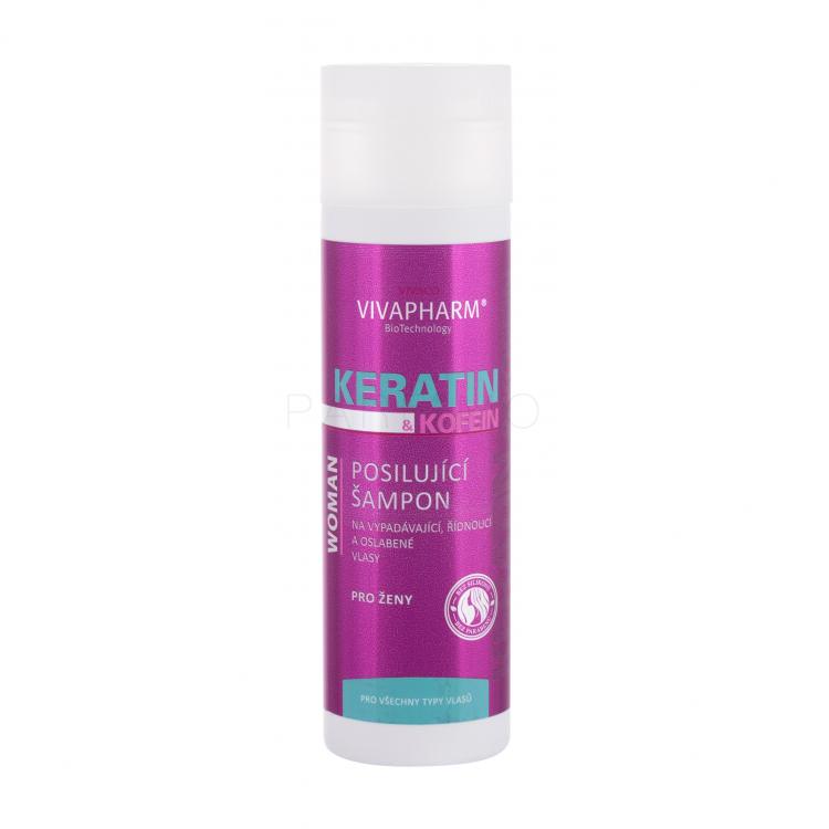 Vivaco VivaPharm Keratin &amp; Caffeine Șampon pentru femei 200 ml