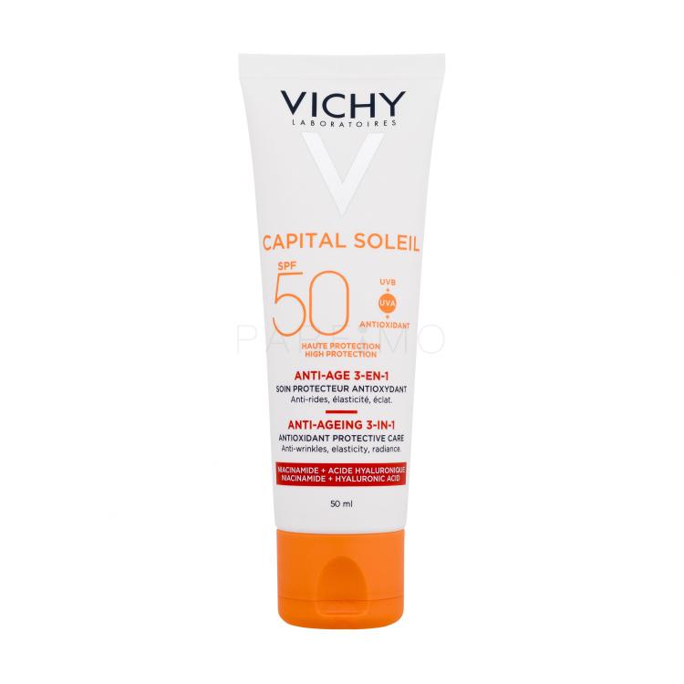 Vichy Capital Soleil Anti-Ageing 3-in-1 SPF50 Pentru ten pentru femei 50 ml