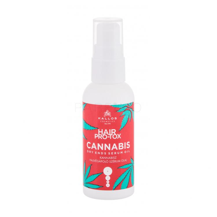 Kallos Cosmetics Hair Pro-Tox Cannabis Dry Ends Serum Oil Tratament de păr pentru femei 50 ml