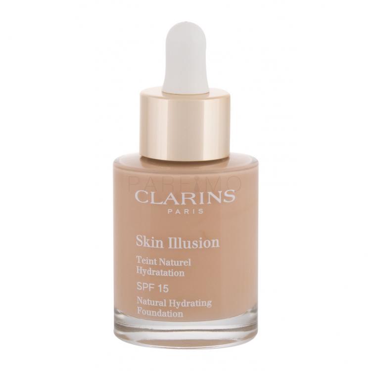 Clarins Skin Illusion Natural Hydrating SPF15 Fond de ten pentru femei 30 ml Nuanţă 108 Sand