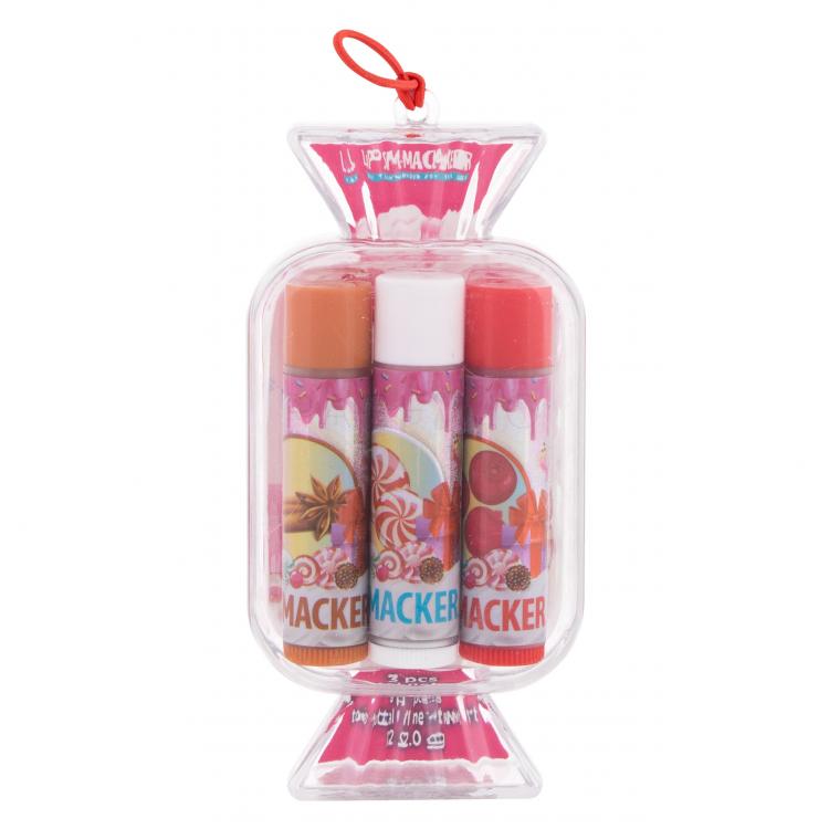 Lip Smacker Candy Snowflake Cinnamon Set cadou balsam de buze Candy 4 g + balsam de buze Candy 4 g Peppermint Dreams + balsam de buze Candy 4 g Cranberry Icicles