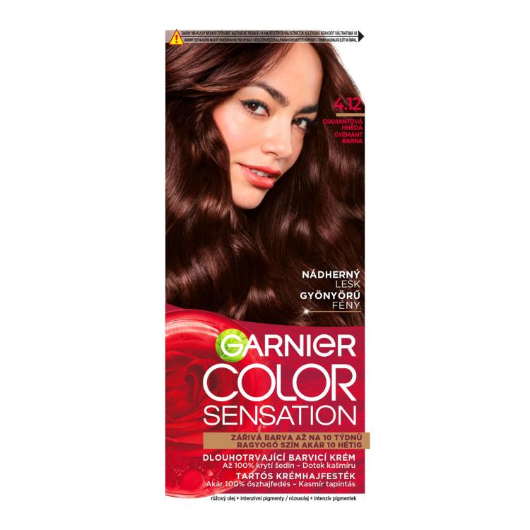 Garnier Color Sensation Vopsea de păr pentru femei 40 ml Nuanţă 4,12 Shimmering Brown