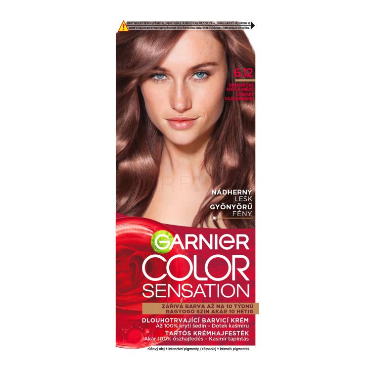 Garnier Color Sensation Vopsea de păr pentru femei 40 ml Nuanţă 6,12 Diamond Light Brown