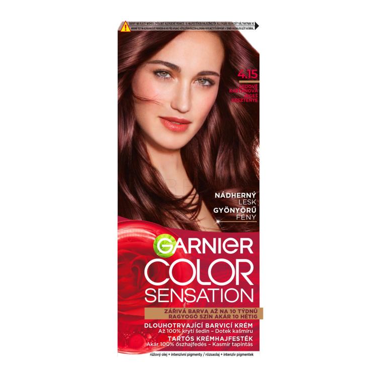 Garnier Color Sensation Vopsea de păr pentru femei 40 ml Nuanţă 4,15 Icy Chestnut