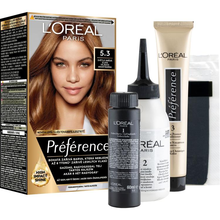 L&#039;Oréal Paris Préférence Vopsea de păr pentru femei 60 ml Nuanţă 5.3