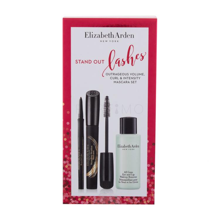 Elizabeth Arden Stand Out Lashes Set cadou mascara Standing Ovation Mascara 8,5 ml + tuș de ochi Beautiful Color Precision Glide Eye Liner 0,35 g 03 Java + demachiant All Gone Eye And Lip Makeup Remover 50 ml