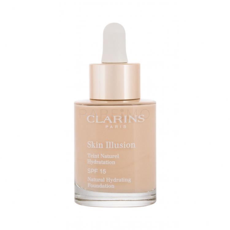 Clarins Skin Illusion Natural Hydrating SPF15 Fond de ten pentru femei 30 ml Nuanţă 100,5 Cream