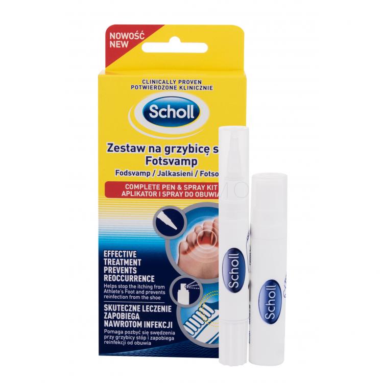 Scholl Athlete’s Foot Set cadou spray pentru pantofi 10 ml + stilou tratament pentru picioare 4 ml