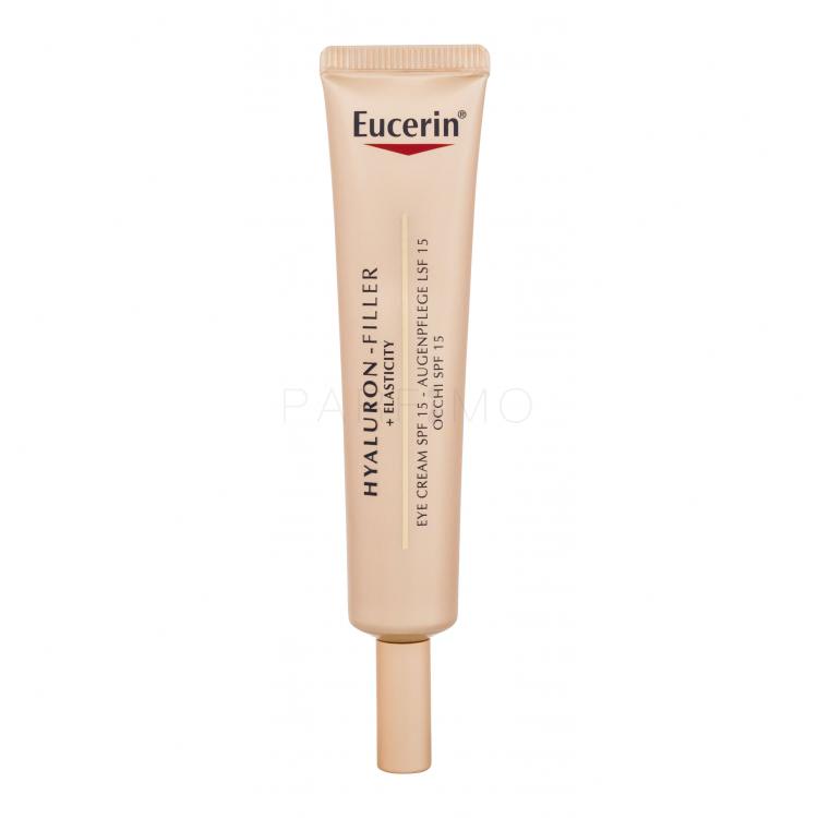 Eucerin Hyaluron-Filler + Elasticity SPF15 Cremă de ochi pentru femei 15 ml