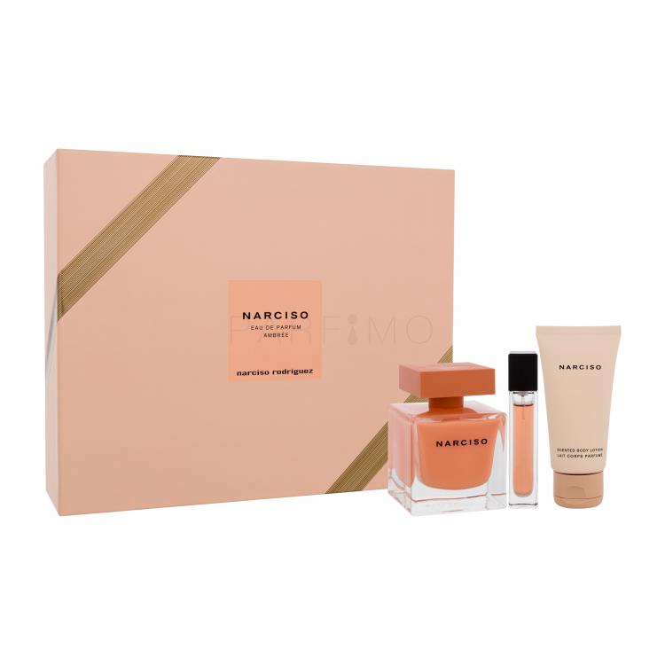 Narciso Rodriguez Narciso Ambrée Set cadou Apă de parfum 90 ml + apă de parfum Narciso Poudrée 10 ml + loțiune de corp 50 ml