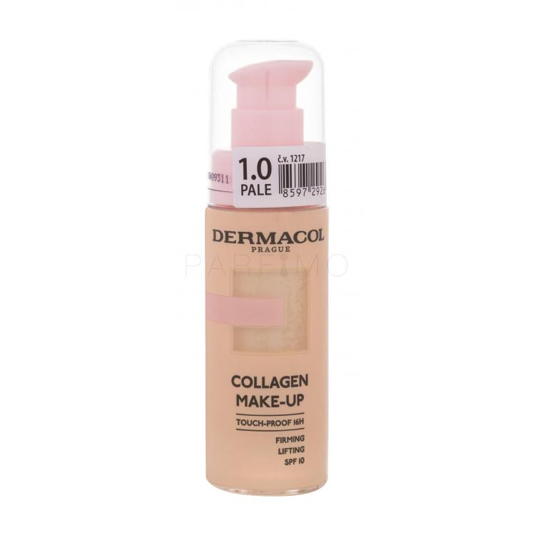 Dermacol Collagen Make-up SPF10 Fond de ten pentru femei 20 ml Nuanţă Pale 1.0